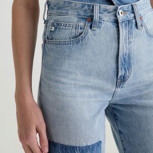 Ag Adriano Goldschmied Brinley Ankle Patchwork Jeans  Size 28
